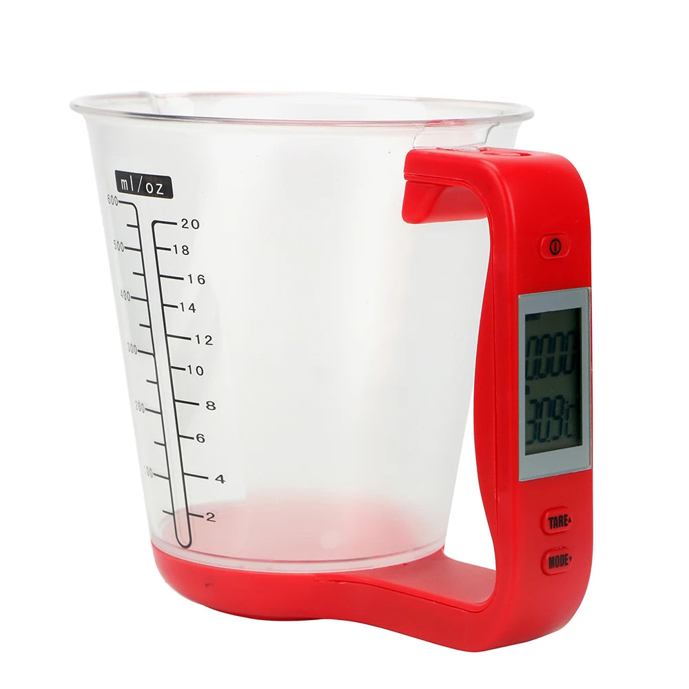 Digital Beaker Electronic Tool Kitchen Scales Temperature Measurement Cups with LCD Display Hostweigh Measuring Cup